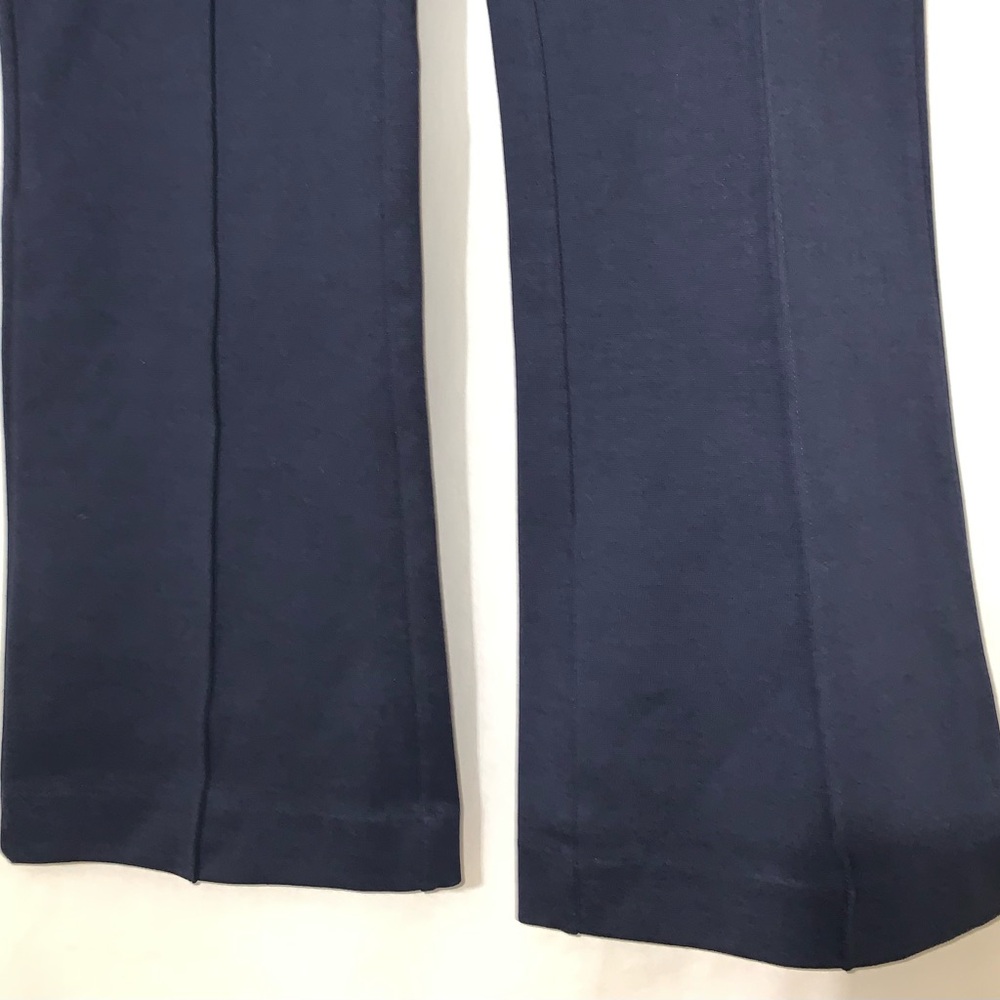 NWT Everlane The Dream Kick Flare Pin-tuck Side Zip Pull On Trouser Navy L - Picture 9 of 16